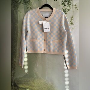 NVLT checkered jacket cardigan